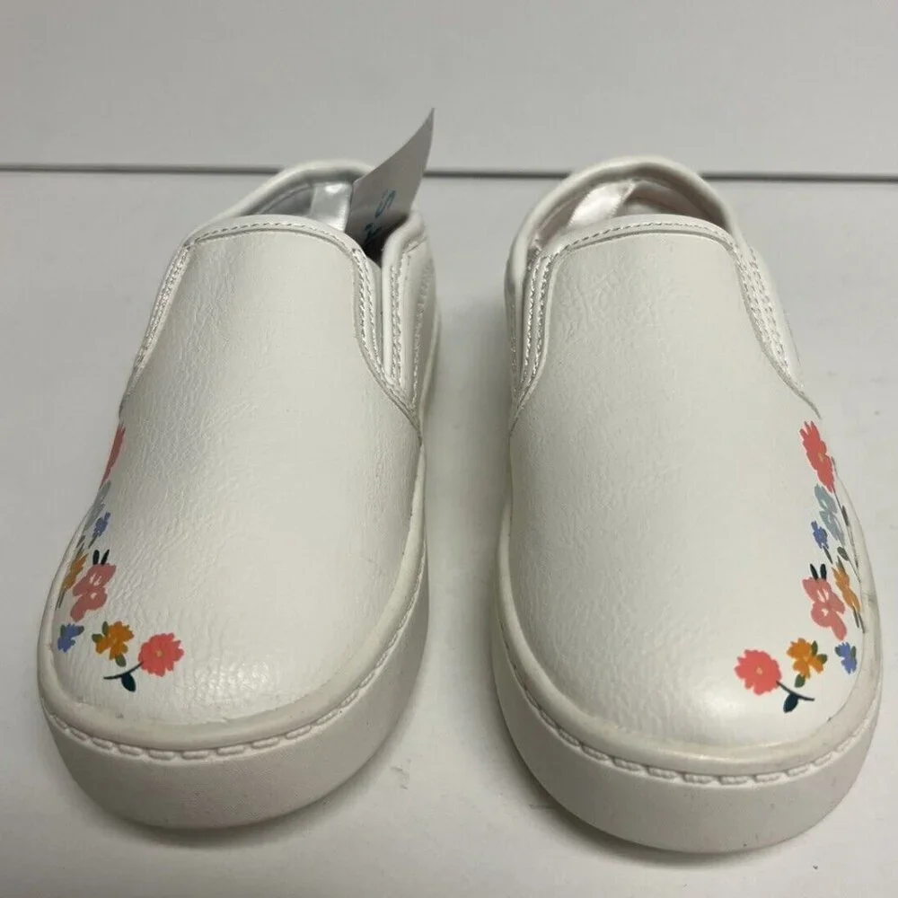 Carters' Little Kids' Nettie Slip On Shoes White, Girls' Size 10 M